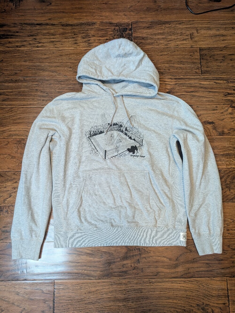 Reigning Champ Terry Lines Hoodie in Grey Size Medium